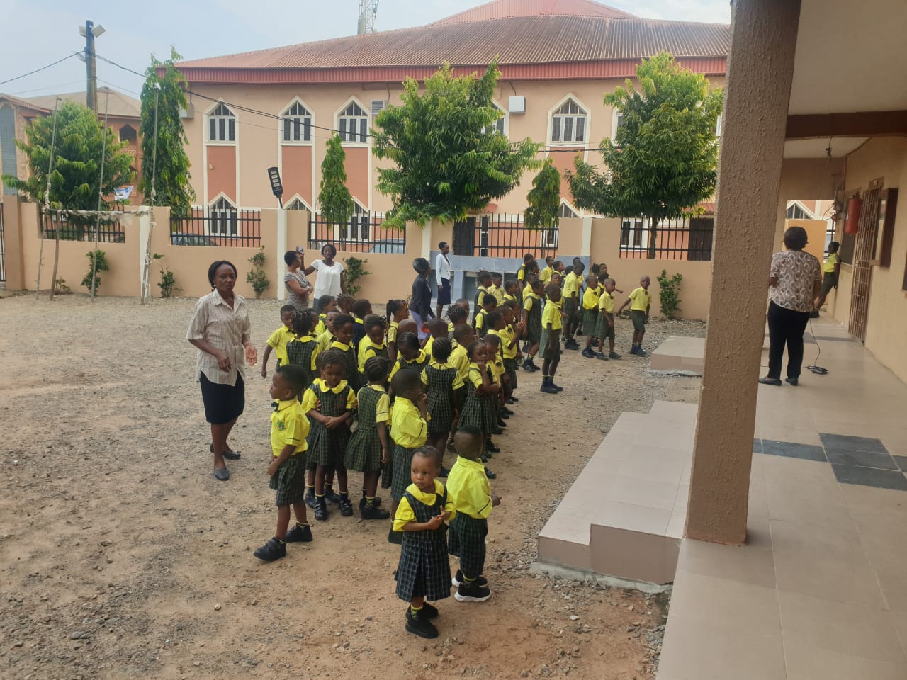 Students at Morning Assembly